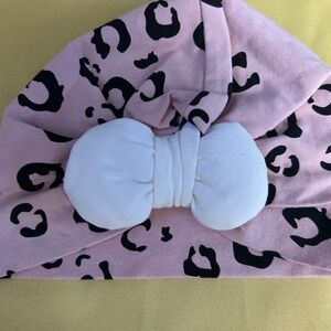 Pink Leopard Print Headwrap